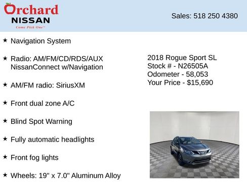 Used 2018 Nissan Rogue Sport SL AWD/4WD image 7