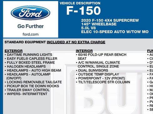 Used 2020 Ford F150 XL w/ Equipment Group 101A Mid AWD/4WD image 9