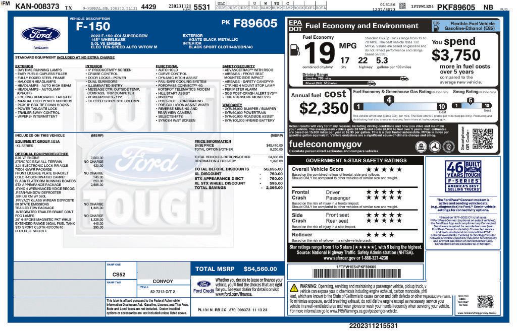 Used 2023 Ford F150 XL w/ STX Appearance Package AWD/4WD image 5