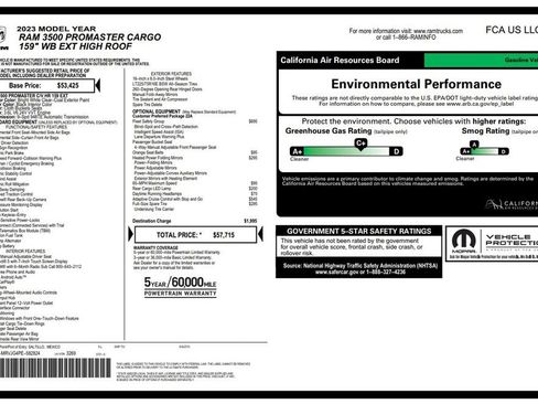 Used 2023 RAM ProMaster 3500 w/ Fleet Safety Group image 2