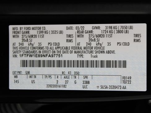 Used 2022 Ford F150 XLT w/ Equipment Group 302A High AWD/4WD image 82
