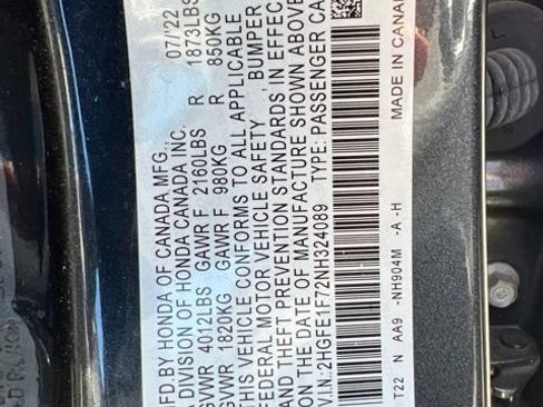 Used 2022 Honda Civic EX image 11