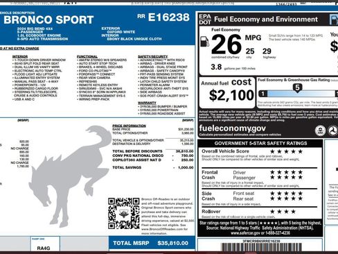 Used 2024 Ford Bronco Sport Big Bend w/ Convenience Package image 4