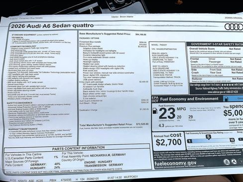 New 2026 Audi A6 Premium Plus image 18
