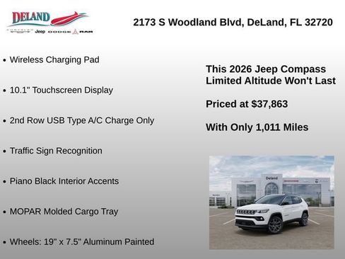New 2026 Jeep Compass Limited w/ Sun, Sound & Navigation Group AWD/4WD image 41