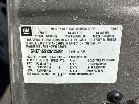 Used 2002 Chevrolet TrailBlazer LT w/ LT Leather Plus Pkg image 29