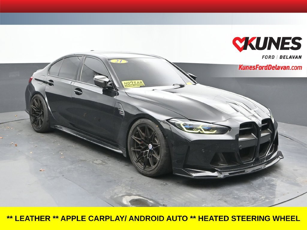Used 2021 BMW M3 w/ M Carbon Exterior Package RWD image 1