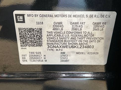 Used 2019 Chevrolet Equinox LT w/ Sun & Navigation Package AWD/4WD image 46