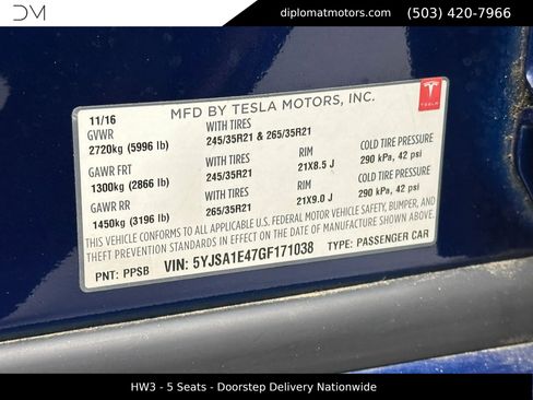 Used 2016 Tesla Model S P100D AWD/4WD image 47