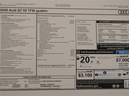 New 2026 Audi Q7 3.0T Premium Plus image 32