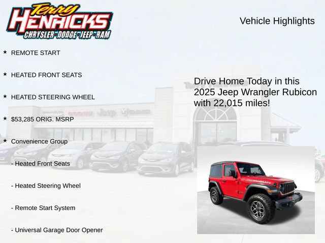 Used 2025 Jeep Wrangler Rubicon w/ Convenience Group AWD/4WD image 4