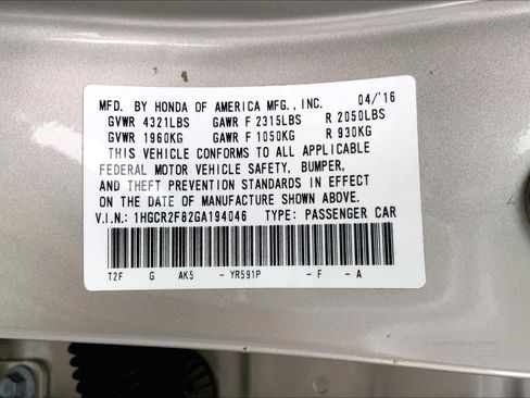 Used 2016 Honda Accord EX-L image 73