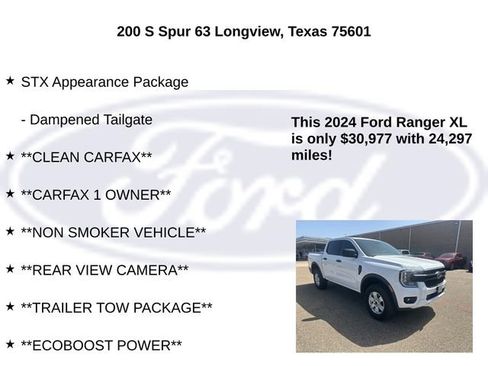 Used 2024 Ford Ranger XL w/ Trailer Tow Package RWD image 10