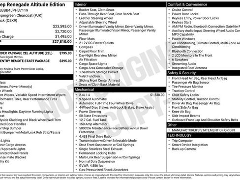 Used 2018 Jeep Renegade Altitude image 11