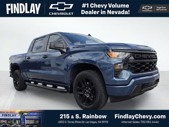 Certified 2024 Chevrolet Silverado 1500 Custom w/ Turbomax Blackout Package AWD/4WD image 1
