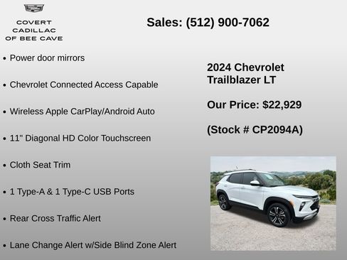 Used 2024 Chevrolet TrailBlazer LT w/ Driver Confidence Package FWD image 18