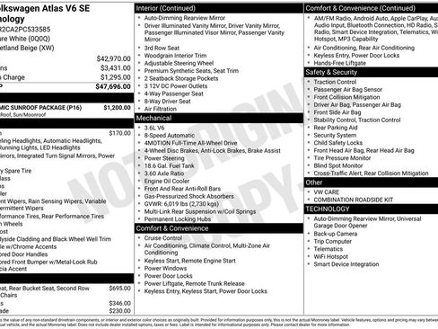 Used 2023 Volkswagen Atlas SE w/ Panoramic Sunroof Package AWD/4WD image 2