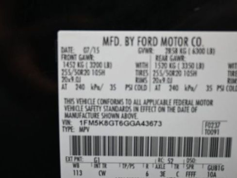 Used 2016 Ford Explorer Sport w/ Equipment Group 401A AWD/4WD image 28
