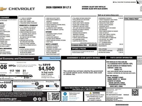 Used 2026 Chevrolet Equinox EV LT w/ Convenience Package II FWD image 2
