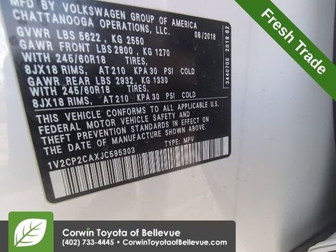 Used 2018 Volkswagen Atlas SE image 21