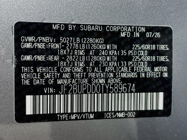 New 2026 Subaru Outback Limited AWD/4WD image 33