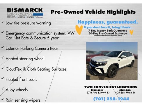 Certified 2023 Volkswagen Taos SE w/ Panoramic Sunroof Package AWD/4WD image 8