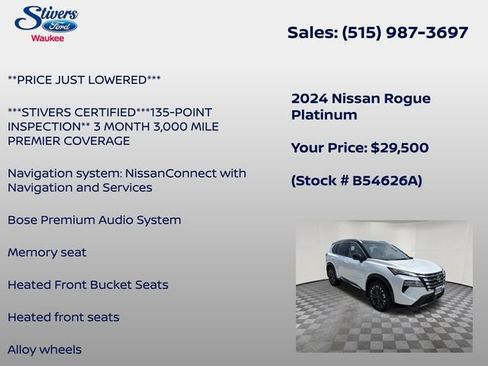 Used 2024 Nissan Rogue Platinum AWD/4WD image 8