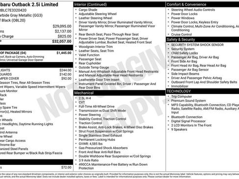 Used 2014 Subaru Outback 2.5i Limited w/ Moonroof Package image 38