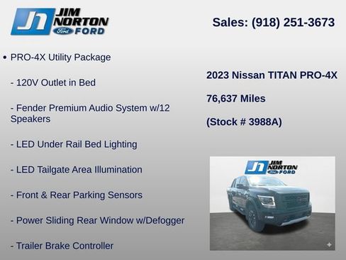 Used 2023 Nissan Titan PRO-4X w/ Pro-4x Convenience Package AWD/4WD image 8