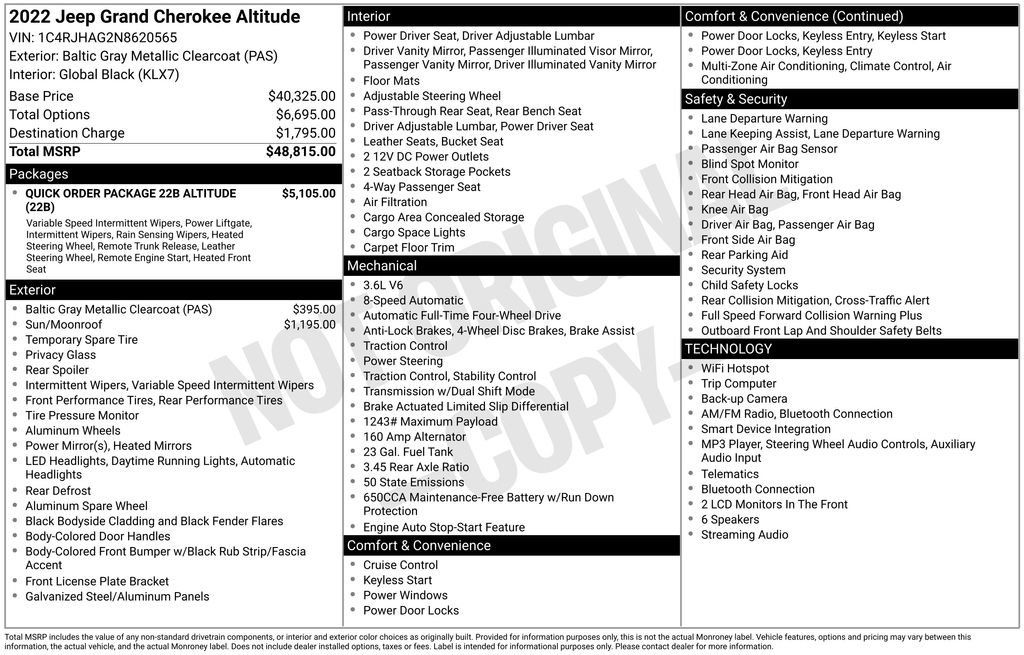 Used 2022 Jeep Grand Cherokee Altitude AWD/4WD image 12