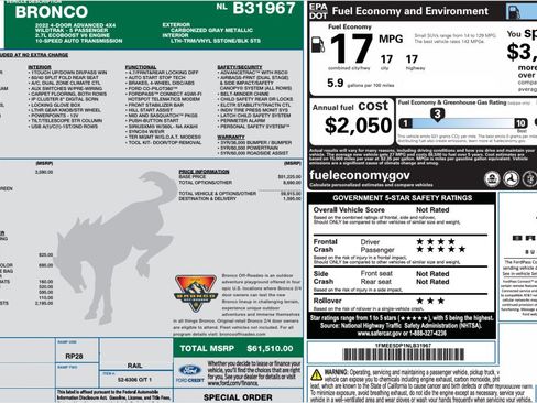 Used 2022 Ford Bronco Wildtrak AWD/4WD image 14