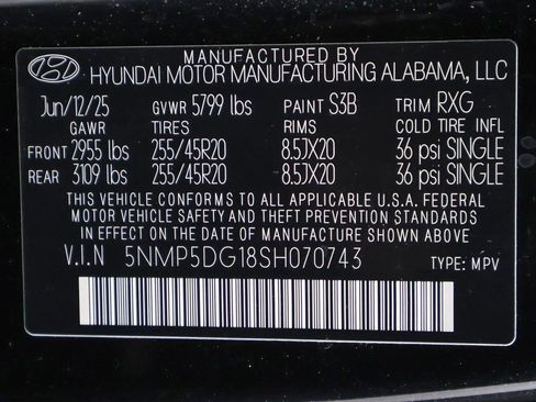 Certified 2025 Hyundai Santa Fe Calligraphy image 54