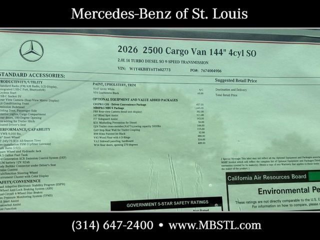 New 2026 Mercedes-Benz Sprinter 2500 image 9