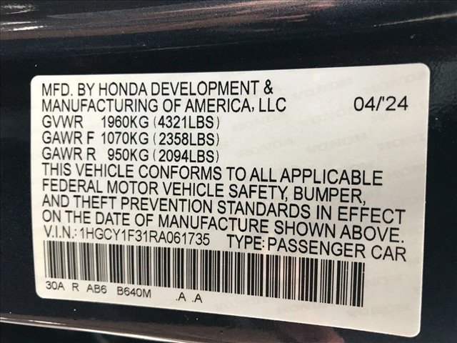 Used 2024 Honda Accord EX image 23