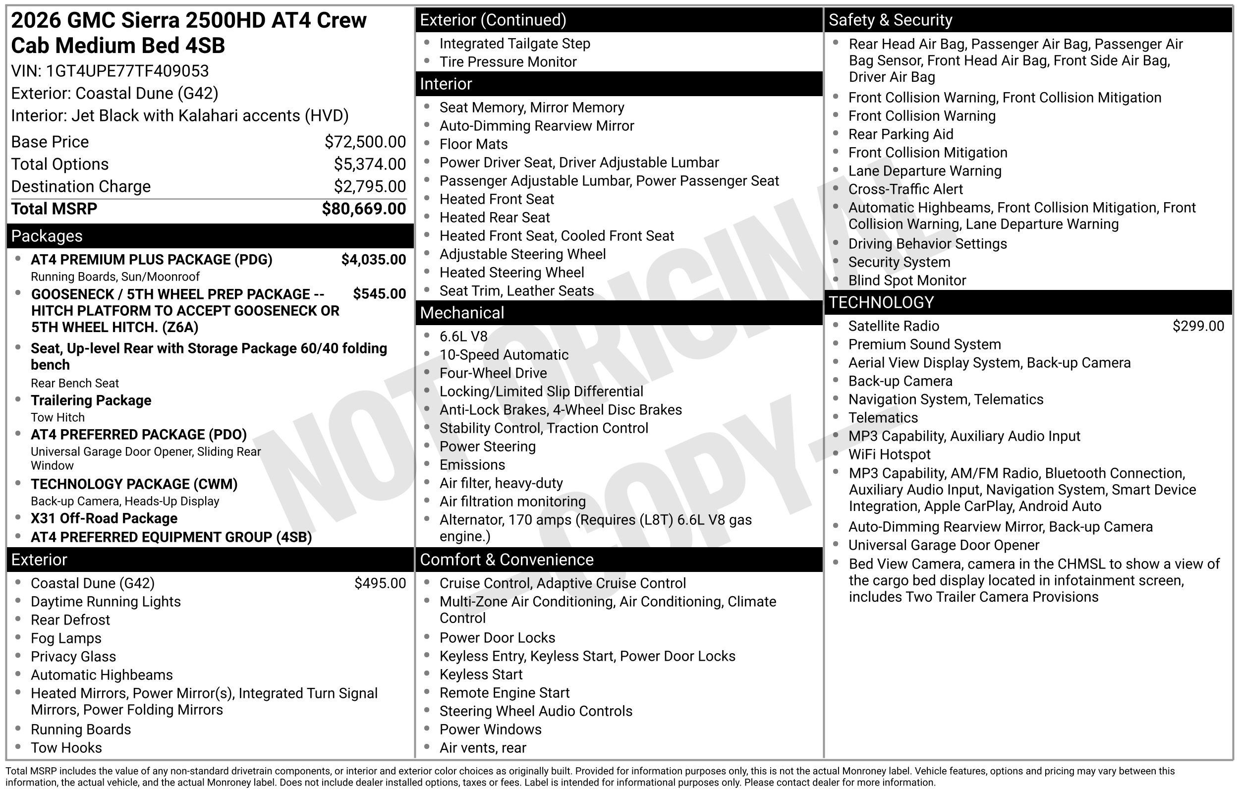 New 2026 GMC Sierra 2500 AT4 w/ AT4 Premium Plus Package AWD/4WD image 3