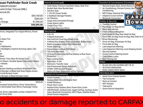 Certified 2023 Nissan Pathfinder Rock Creek image 3