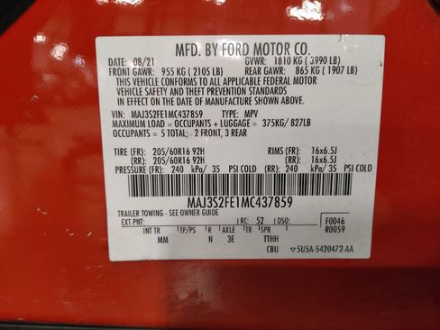 Used 2021 Ford EcoSport S FWD image 33