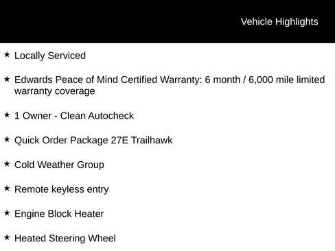 Used 2020 Jeep Cherokee Trailhawk w/ Cold Weather Group AWD/4WD image 5