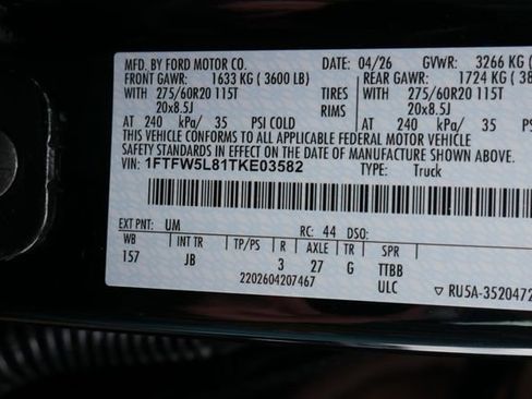 New 2026 Ford F150 Lariat w/ Equipment Group 501A Mid AWD/4WD image 28