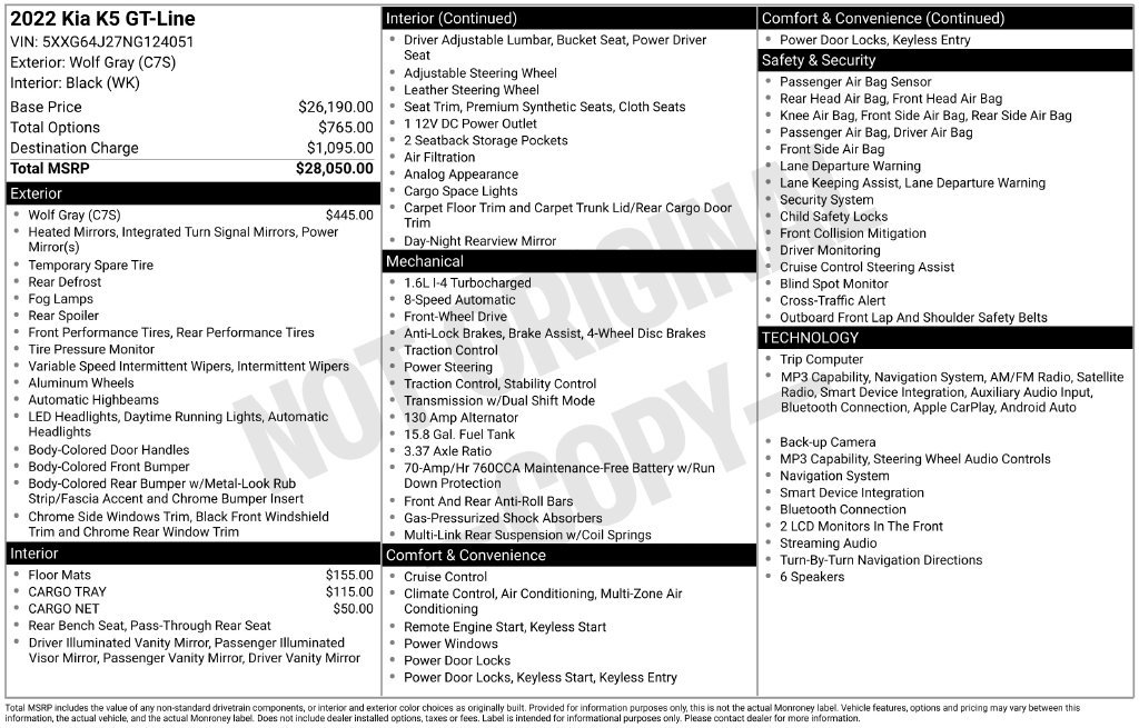 Used 2022 Kia K5 GT-Line FWD image 2
