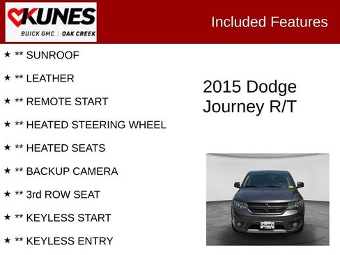 Used 2015 Dodge Journey R/T w/ Flexible Seating Group FWD image 2