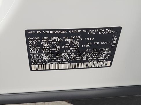 New 2026 Volkswagen Atlas SEL Premium R-Line AWD/4WD image 21