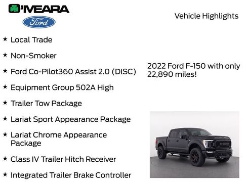 Used 2022 Ford F150 Lariat w/ Equipment Group 502A High AWD/4WD image 8