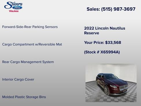 Used 2022 Lincoln Nautilus Reserve FWD image 32