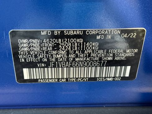 Used 2022 Subaru WRX Premium image 21