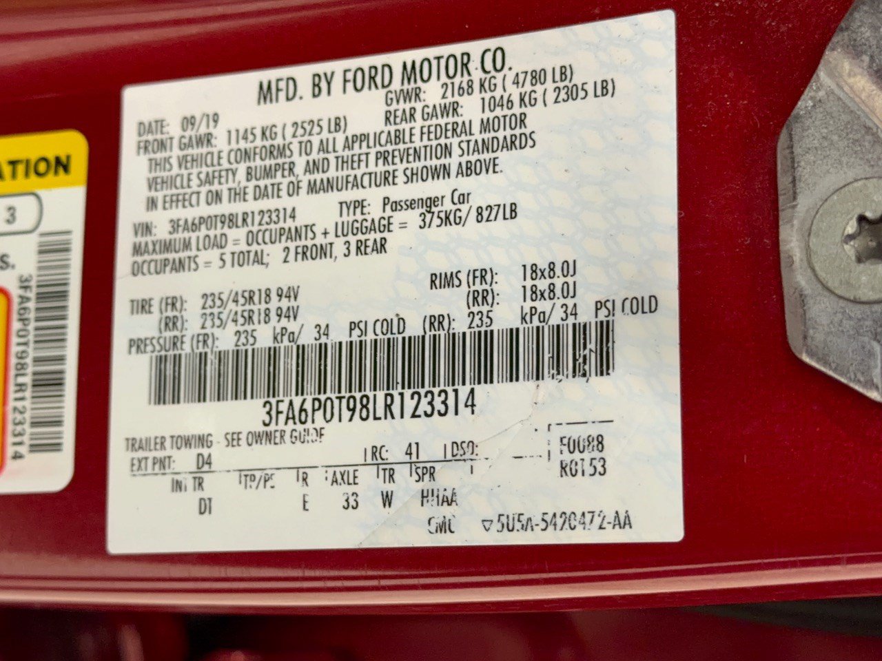 Used 2020 Ford Fusion SE AWD/4WD image 34