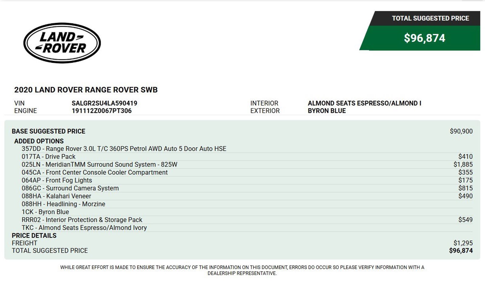 Used 2020 Land Rover Range Rover AWD/4WD image 3