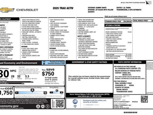 Used 2025 Chevrolet Trax ACTIV w/ Driver Confidence Package FWD image 4