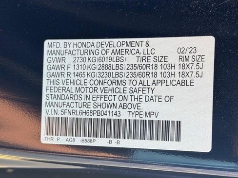 Certified 2023 Honda Odyssey EX-L image 27
