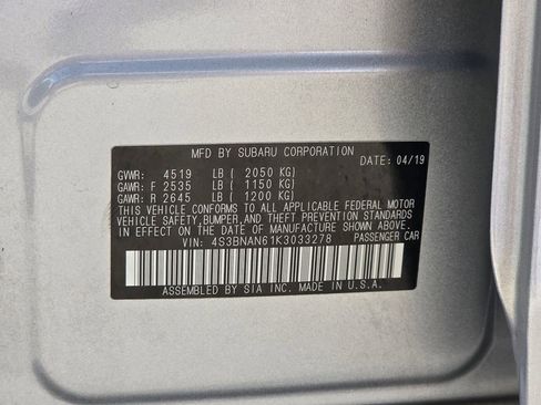 Used 2019 Subaru Legacy 2.5i Limited image 32